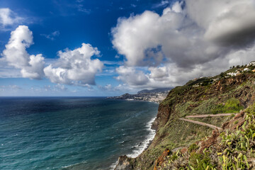 The rocky coast of Madeira