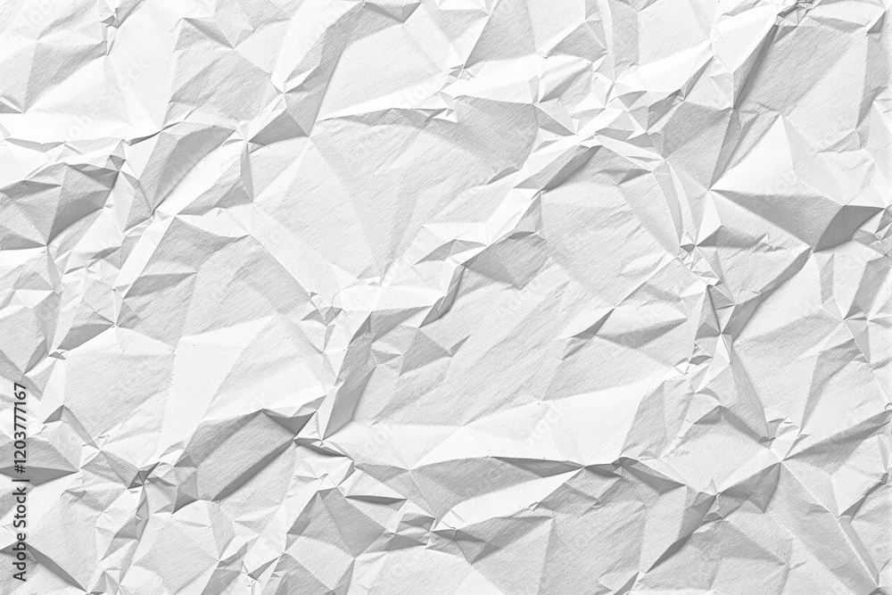 Poster abstract crumpled white paper texture background.
