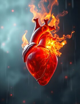 Burning Heart: A Flaming Organ of Love and Pain