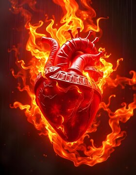 Burning Heart: A Flaming Organ of Love and Pain
