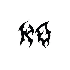 KO monogram logo design letter text name symbol monochrome logotype alphabet character simple logo