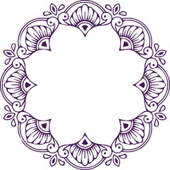 Beautiful flower art and mandala vector design