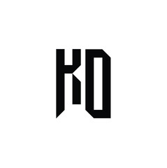 KO monogram logo design letter text name symbol monochrome logotype alphabet character simple logo