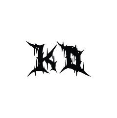 Fototapeta premium KO monogram logo design letter text name symbol monochrome logotype alphabet character simple logo