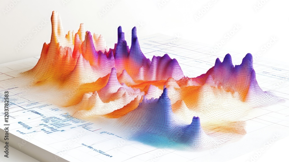 Poster d data visualizations morphing as they adapt to augmented transformations.