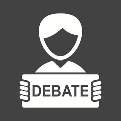 Elections Glyph Inverted illustration.