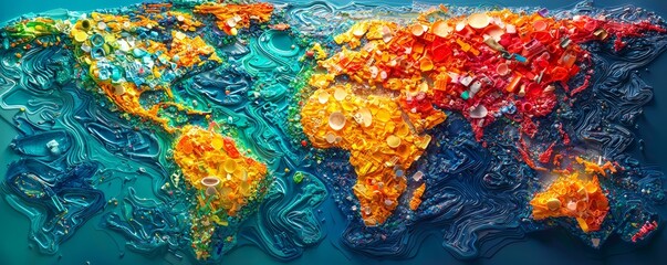 Colorful Plastic Debris Illustrates Microplastic Crisis 