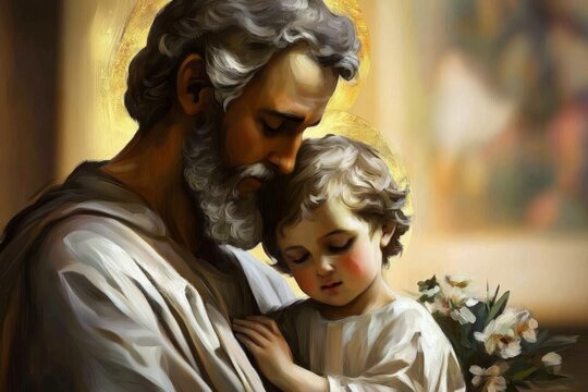 Celebrating the Patron Saint of Fathers and Workers, a symbol of devotion.