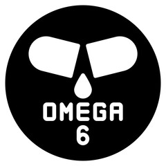 omega 6 glyph icon