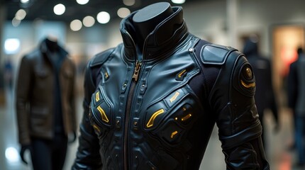 Fototapeta premium Futuristic Cyberpunk Jacket with Glowing Accents