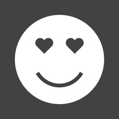 Emoticons Glyph Inverted illustration.