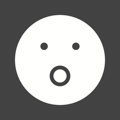 Emoticons Glyph Inverted illustration.