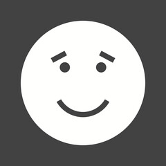 Emoticons Glyph Inverted illustration.