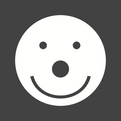 Emoticons Glyph Inverted illustration.