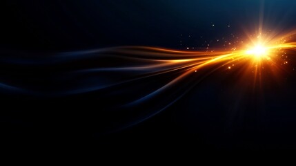 Abstract light streaks on dark background with glowing particles and energy burst effect