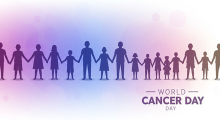 World Cancer Day Diverse Group of People Holding Hands in Solidarity Unity and Support