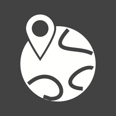 Maps & Navigation Glyph Inverted illustration.