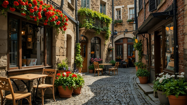 Fototapeta street in the old town
