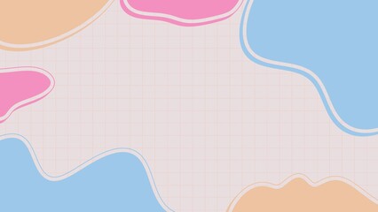 Abstract background with hand draw art pastel color design