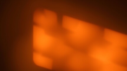 Abstract orange light shadow on wall.