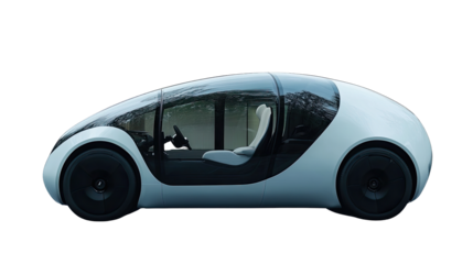 Futuristic Concept Car: A sleek, modern electric concept car with a panoramic roof and innovative design, showcasing the future of automotive transportation. 