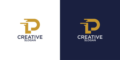 Letter P logo icon design template elements
