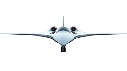 Supersonic Speedster: A futuristic aircraft, designed for supersonic speeds, gleams under the light, its sleek aerodynamic lines promising effortless flight.