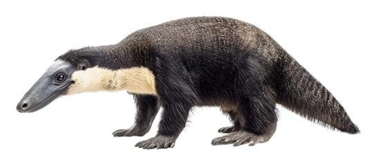 Giant anteater on a transparent background. isolated background.
