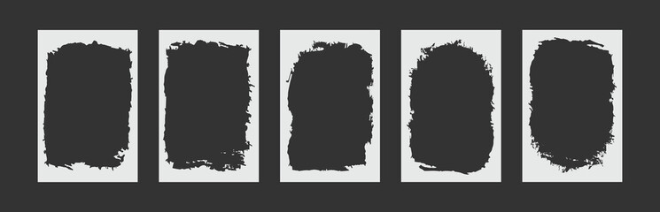 Fototapeta premium Grunge frame collection. Grunge border set. Vector. Vector trendy illustration.