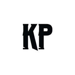 KP monogram logo design letter text name symbol monochrome logotype alphabet character simple logo