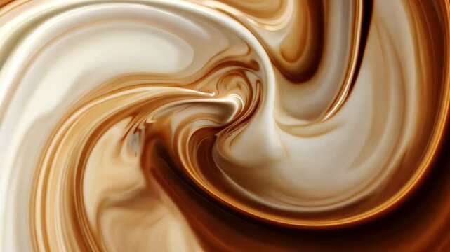 Swirling Symphony of Chocolate and Cream: An abstract and artistic swirl of creamy white and rich, decadent chocolate evokes a sense of indulgence and visual delight.
