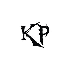 KP monogram logo design letter text name symbol monochrome logotype alphabet character simple logo