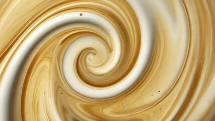 Coffee Swirl: A mesmerizing abstract pattern created by swirling coffee and milk, evoking a sense of movement and visual interest.