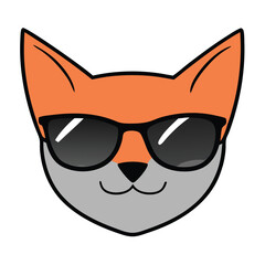 Cat head vector art illustration