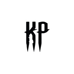 KP monogram logo design letter text name symbol monochrome logotype alphabet character simple logo