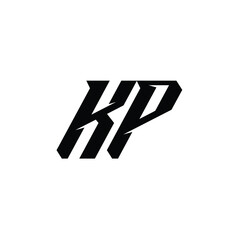 KP monogram logo design letter text name symbol monochrome logotype alphabet character simple logo