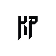 KP monogram logo design letter text name symbol monochrome logotype alphabet character simple logo
