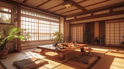 Fototapeta premium Interior of beautiful dining room 
