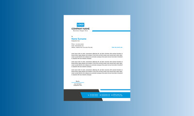 Modern Letterhead Design. Creative Template Display for Promotional Campaign. Thirteen.