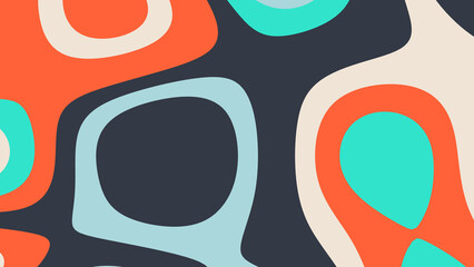 Modern Groovy Bubble Pattern Lava Lamp Background