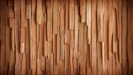 Textured Wood Wall Paneling: Rustic Brown Wooden Planks Background for Interior Design & Decorative Wall Art, Natural Woodgrain Texture