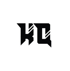 KQ monogram logo design letter text name symbol monochrome logotype alphabet character simple logo
