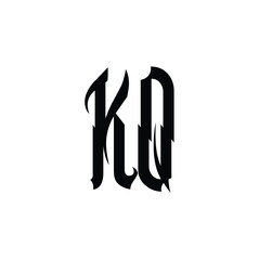 KQ monogram logo design letter text name symbol monochrome logotype alphabet character simple logo
