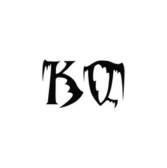 KQ monogram logo design letter text name symbol monochrome logotype alphabet character simple logo