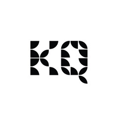 KQ monogram logo design letter text name symbol monochrome logotype alphabet character simple logo