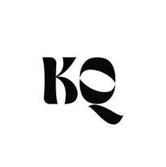 KQ monogram logo design letter text name symbol monochrome logotype alphabet character simple logo