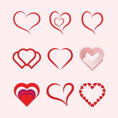 Love shape vector 