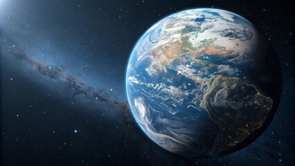 Fototapeta premium The Blue Marble: Earth's Serene Beauty from Space