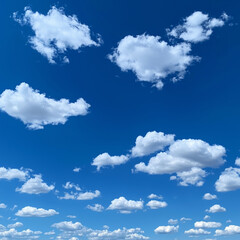 Fototapeta premium Blue sky with white clouds natural background