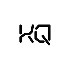 KQ monogram logo design letter text name symbol monochrome logotype alphabet character simple logo